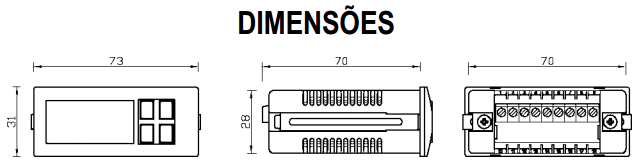 GM1200- TERMOSTATO- MICROPROCESSADO-DIMENSAO